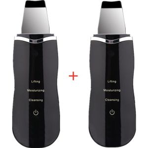 2 Stuks Ultrasone Huid Scrubber Diepe Gezicht Reinigingsmachine Mee-eter Verwijderen Facial Poriën Cleaner Skin Peeling Schop Schoonheid 48