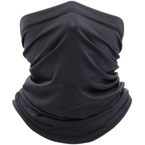 Unisex Outdoor Cycling Face Mask Neck Gaiter Tube Ice Silk Sun UV Protection Stretchy Scarf Solid Color Bandana Headband
