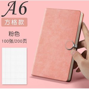 100 Vellen A5 A6 Notebook Dagboek Journal Planner Pu Hard Cover Grid Wit Papier Maand Planner Notepad School studie