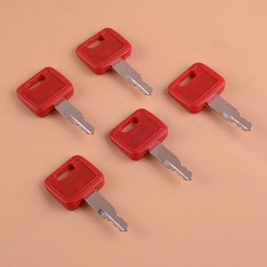 Dwcx 5Pcs Red Car Auto Graafmachine Sleutel Fit Voor John Deere Hitachi H800 Case Bulldozer Fiat Holland