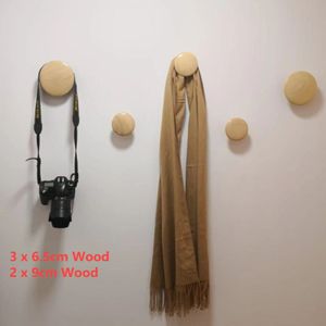 Ronde Houten Haak Set Muur Kapstok Muur Hout Organisatoren Opslag Kleerhangers Garderobe Ladehandvat Slaapkamer Muur Home Decor