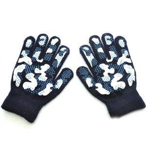 Camouflage Kleur Kinderen Winter Warm Gebreide Handschoenen Pvc Anti-Slip Printen Handschoenen Kids Outdoor Sport Handschoenen Wanten Voor 5-11 Jaar