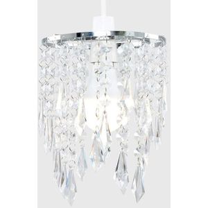 Elegante Kroonluchter Plafond Hanglamp Schaduw Met Mooie Clear Acryl Jewel Effect Druppeltjes