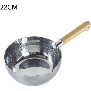 Steelpan Aluminium Anti-aanbak Steelpan Met Houten Handvat Koken Voor Soep Stoofpot Saus Pasta Keuken Boter Koffie Soeppan