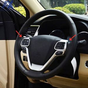 Ax Chrome Stuurhoes Panel Badge Insert Trim Decoratie Bezel Voor Toyota Highlander Kluger