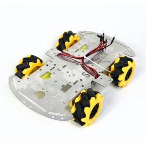 4WD Omnidirectionele Wielen Robot Slimme Auto Chassis Kits Met Tt Motor Voor Diy Onderwijs Robot Smart Car Kit Voor Student kids