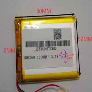 Beste batterij Ang VX580LE VX580T panelen VX580R 505060 3.7V 1600MAH MP3 MP4 MP5 GPS DVD Tablet computer