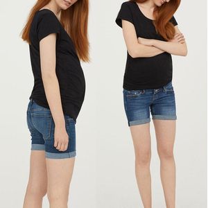 Zwangere Korte Jeans Zwangerschap Broek Comfort Moederschap Shorts Moederschap Hoge Taille Ondersteuning Riem Comfort Denim Shorts