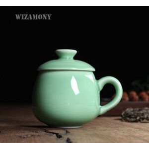 2 kleuren Chinese Longquan Celadon Porselein Gaiwan China Theekopjes Thee Kom Keramische 300 ml Di Oven Glazuur Thee Pot Porselein kom