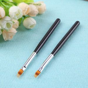 2 Stuks Nail Art Gel Pen Borstel Nylon Haar Ombre Borstel Nail Art Penselen Zachte Nagels Manicure Gereedschap Voor Gradiënt uv Gel Nail Pen