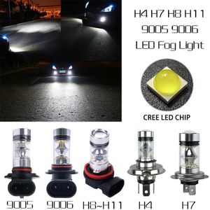 2 Stuks High Power Foglight 60W Extreem Heldere 6000K Cob Led Verlichting Canbus Lampen 1000LM Drl H4 H7 h8 H11 9005 9006 Auto Styling