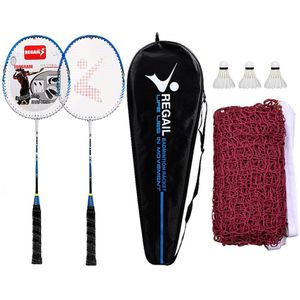 Regail Badminton Rackets Set Met 2 Badminton Racket 3 Shuttles Draagtas En Badminton Net Voor Familie Recreatie Game