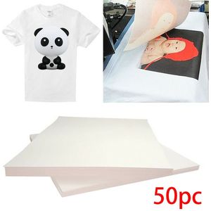 50Pcs T-shirt Afdrukken Op Thermische Transfer Papier Licht Stof Stof Proces
