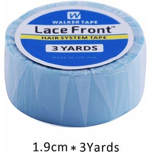 3 yards * 1.9 cm breedte kant voor super Blauwe tape voor toupet en pruik pre-tape hair extensions