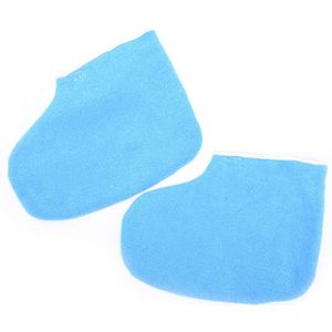 1 Paar Blauw Paraffine Bescherming Voor Warmer Wax Heater Mini Spa Pedicure Sok Been Voet Handschoenen