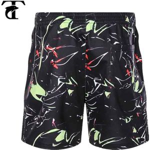 Zomer Strand Mannen Shorts Hawaii Bloemen Gedrukt Casual Sneldrogende Shorts Plus Size Elastische Outdoor Seaside Sport Broek