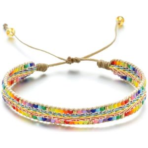 Zmzy Boho Sieraden Gevlochten Armband Stof Wayuu Armband Vrouwen Miyuki Bead Charm Vriendschap Sieraden Touw Ketting Armbanden