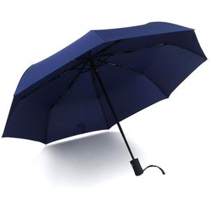Drie Vouwen Volledige Automatische Regen Paraplu Mannen En Vrouwen Business Effen Kleur Winddicht Sterke Paraplu