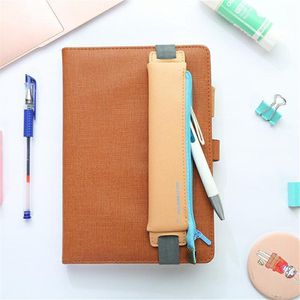 1Pc Pu Lederen Mini Pen Zak Milieuvriendelijke Elastische Gesp Boek Etui School Student Levert Pen Box Pen Bag briefpapier Stor