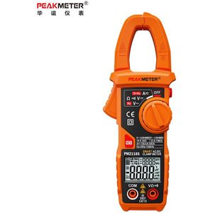 Peakmeter PM2118S Smart Ac/Dc Stroomtang Digitale Multimeter Auto Range 6000 Count 600V Volt Amp Ohm Meter ncv Frequentie Tester