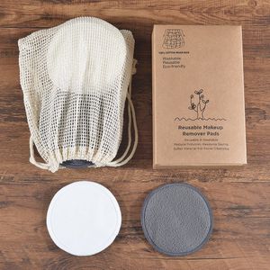 20 Stuk Vrouwen Make-Up Remover Pads Wasbare Rondes Schoon Gezicht 3 Lagen Katoen Herbruikbare Demaquillant Lavable Met 100% Mash Tas