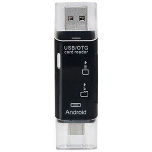 3in1 USB2.0 Kaartlezer Hoge Snelheid SD TF Micro SD Kaartlezer Type C USB C Micro USB OTG Memory kaartlezer voor Macbook Computer