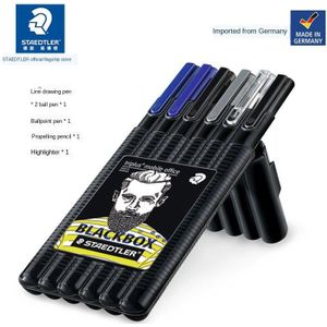 Staedtler Duitse Staedtler 34 Sb6b Schrijven Set Balpen Schroefdraad Balpen Fluorescerende Potlood Doos