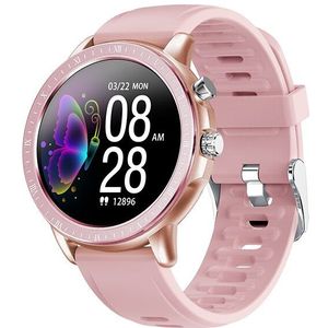 Smart Horloge Vrouwen Full Touch Waterdichte Multi-Sport Modus Stappenteller Hartslag Smartwatch Fitness Armband Voor Lady