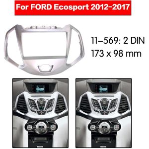 Auto Radio Fascia Multimedia Frame Kit Voor FORD Ecosport (UV ZILVER) Audio Bezel Facia Panel Trim Dash 2 Din Mount Kit