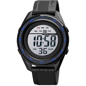 Skmei Sport Horloge Mannen Klok Grote Mode Dial Eenvoudige Horloges Kalender Pu Band Waterdichte Led Light Digitale Horloge Reloj Hombre
