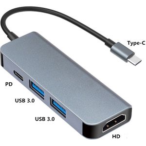 Thunderbolt 3 Dock 4 In1 USB-C Naar Hd Adapter Type C Usb 3.0 Splitter Thunderbolt 2 Voor Macbook Adapter Laptop accessoires