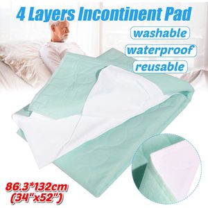 Kidsadult 4 Layer Tuckable Matras Cover Wasbare Herbruikbare Protector Waterdichte Underpad Bed Pad Voor Incontinentie Patiënt Cover