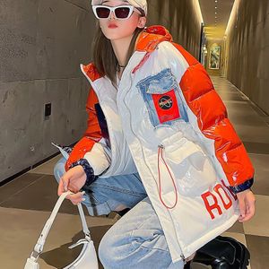 Parker Vrouwelijke Jas Winter Warm Mode Dikke Vrouwen Donsjack Witte Eendendons Hooded Glossy Brief Vrouwen Donsjack NBH429