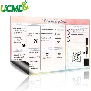 42X30Cm Magnetische Wekelijkse Planner Whiteboard Magneet Flexibele Dagelijks Werk Studie Plan Tijdschema Organizer Message Board