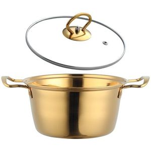 Buyer Star - A315 - Soeppan - Roestvrij Staal - 7 Inch - Met Glazen Deksel - Inductie Kookplaat