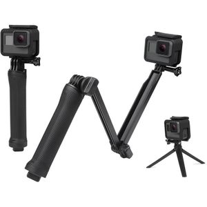 Drie manieren multifunctionele Folding Arm Hendel Monopod met Statief Selfie stick voor GoPro Hero 5 4 3 sjcam4000 Xiaoyi