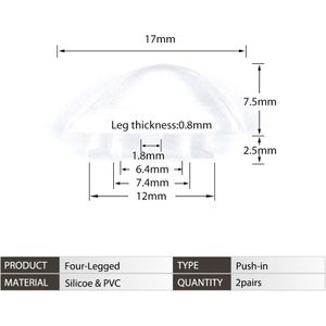 Push-In Glazen Neus Pads Zachte Siliconen Brillen Neus Stuk Anti-Slip Snap-In Neus Brug Pads voor Bril Zonnebril