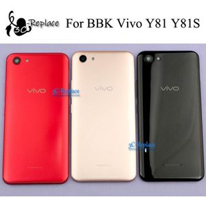 Rood/Zwart/Goud 6.2 Inch Voor Bbk Vivo Y81 / Vivo Y81S / Vivo Y81i Back Battery Cover deur Behuizing Case Achter Glas Lens Onderdelen