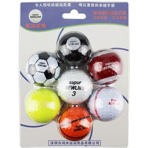 7 Stks/pak Golfballen Met Pakket Multi Kleur Outdoor Sport Golf Game Game Ballen Twee Lagen Hoogwaardige Golfbal voor Golfer