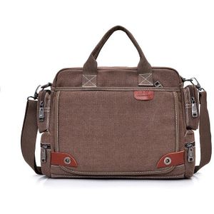 Lederen Aktetassen Mannen Laptop Aktetas mannen Canvas Messenger Schoudertas Mens Crossbody Sling Aktetas Tassen Satchel