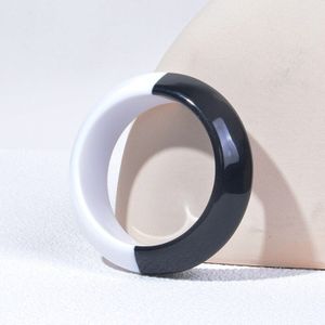 Koreaanse Mode Transparante Hars Acryl Grote Wide Bangle Voor Vrouwen Geometrische Party Kleurrijke Cirkel Sieraden Meisjes