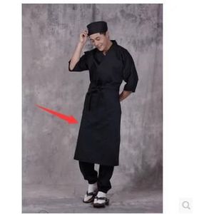 Japanse Keuken Schort Man & Vrouw Chef Werk Schort Zwart Wit Lange Schort