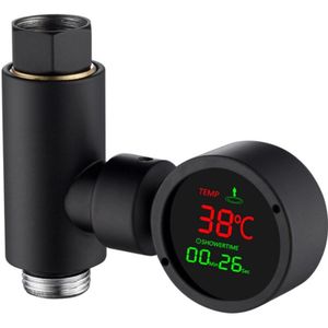 De Vrouwenholding Dient Een Waterthermometer Voor Pool Tijdens Warme De Zomerdagen In Op Hoge Temperatuur Van Waterpool Graden Van Image73962956