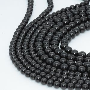 Natuurlijke Echt Shungite Losse Ronde Kralen 6Mm/8Mm/10Mm-Hole Size 1Mm +-0.1Mm