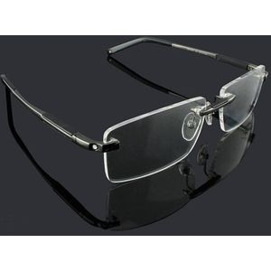Hoogwaardige luxe titanium Business randloze bril frames Breed grote gezicht man Optische bijziendheid lezen Armacao de oculos 0349