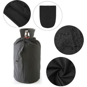Zwart Polyester Waterdicht 31X59 cm Cover Beschermende Stofkap voor Barbecue Gas Flessen Outdoor Gasfornuis camping Onderdelen