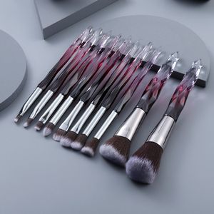 10 Pcs Crystal Make-Up Kwasten Set Cosmetische Powder Foundation Oogschaduw Wenkbrauw Lip Make Up Brush Kit Brochas Maquillaje Schoonheid