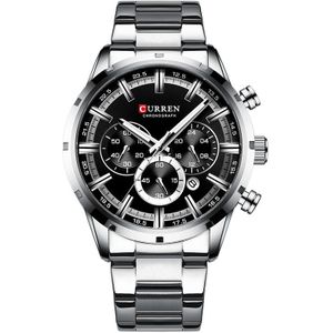 Curren Sport Heren Klok Rvs Top Brand Luxe Horloge Chronograaf Quartz Horloge Mannen Relogio Masculino