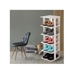 Luxe Schoenenrek Regulator Organizer Draagbare 5 Vloeren Verschillende Combinatie Opties Schoen Kast Wit