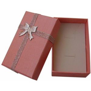 32pcs Kartonnen Sieraden Dozen 1.9 ''x 3.1'' Zilver Geschenkdozen voor Hangende Ketting Oorbellen Ring Box Verpakking met Witte Spons